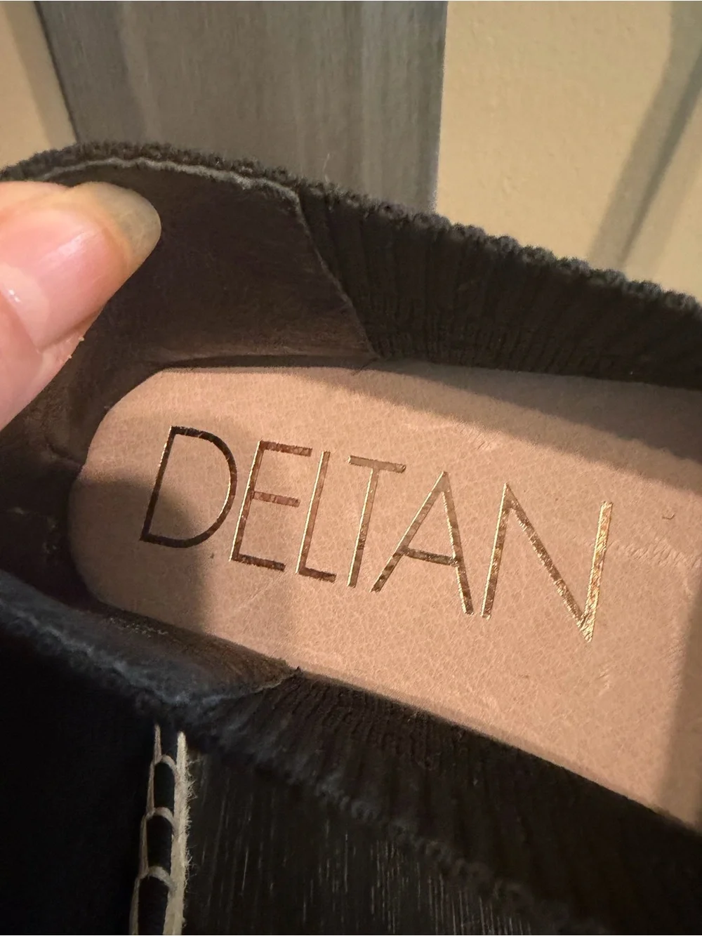 Deltan Black Knit Espadrille Flats Size 6.5